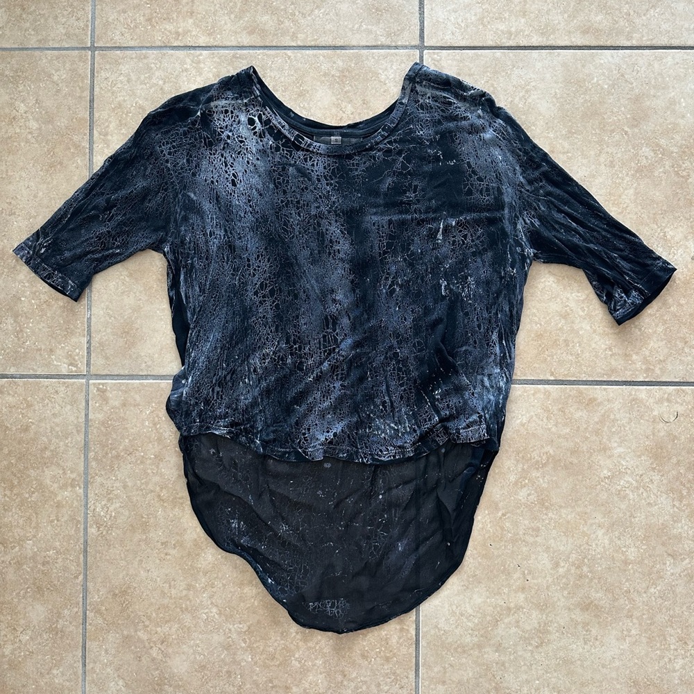 Young Fabulous & Broke - Graphic Boho Top with Sheer Panel